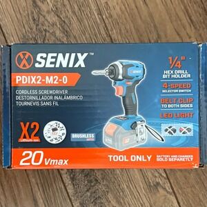 Senix Cordless Screwdriver New PDIX2-M2-0 20V Max Brushless Tool Only